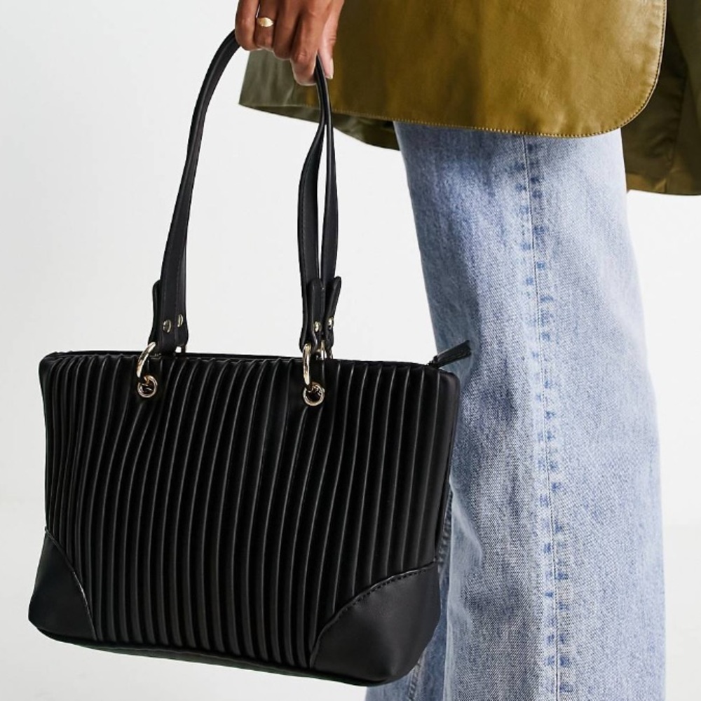 New leather black bag